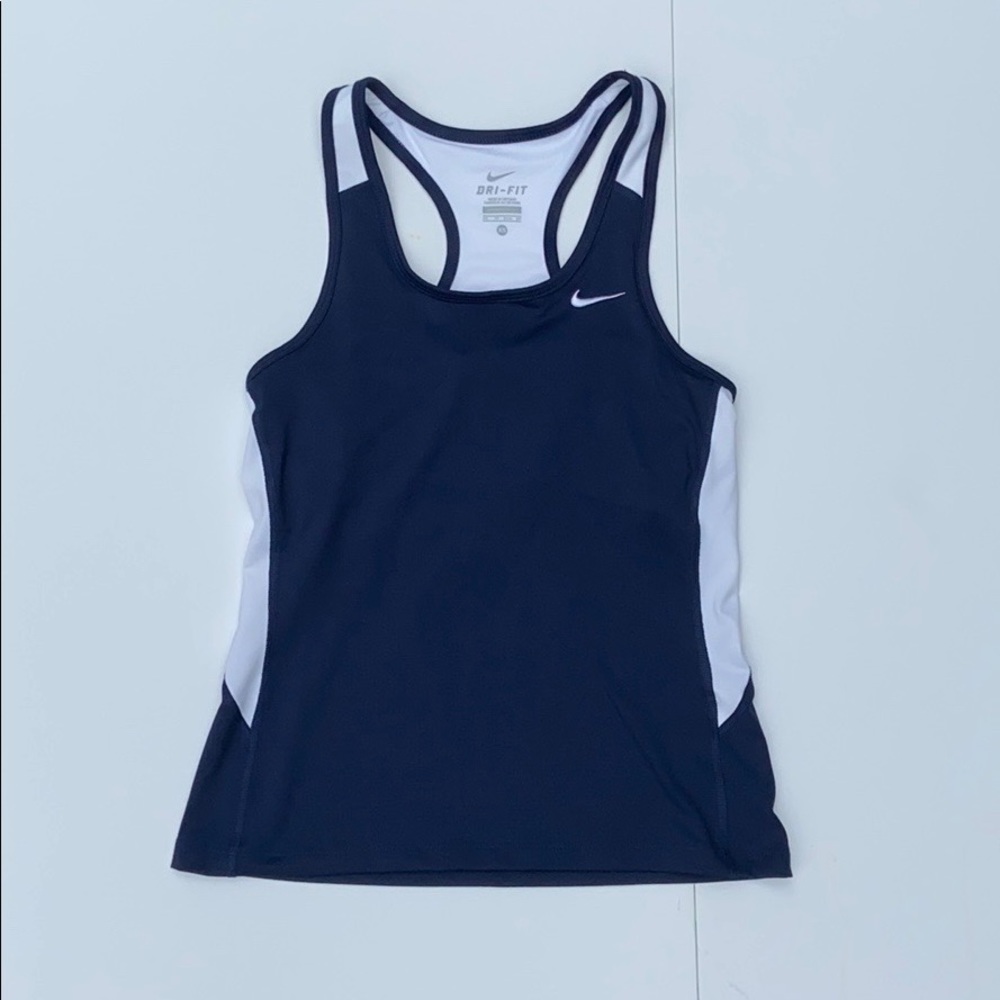 Nike Navy Tank with Built-in Bra